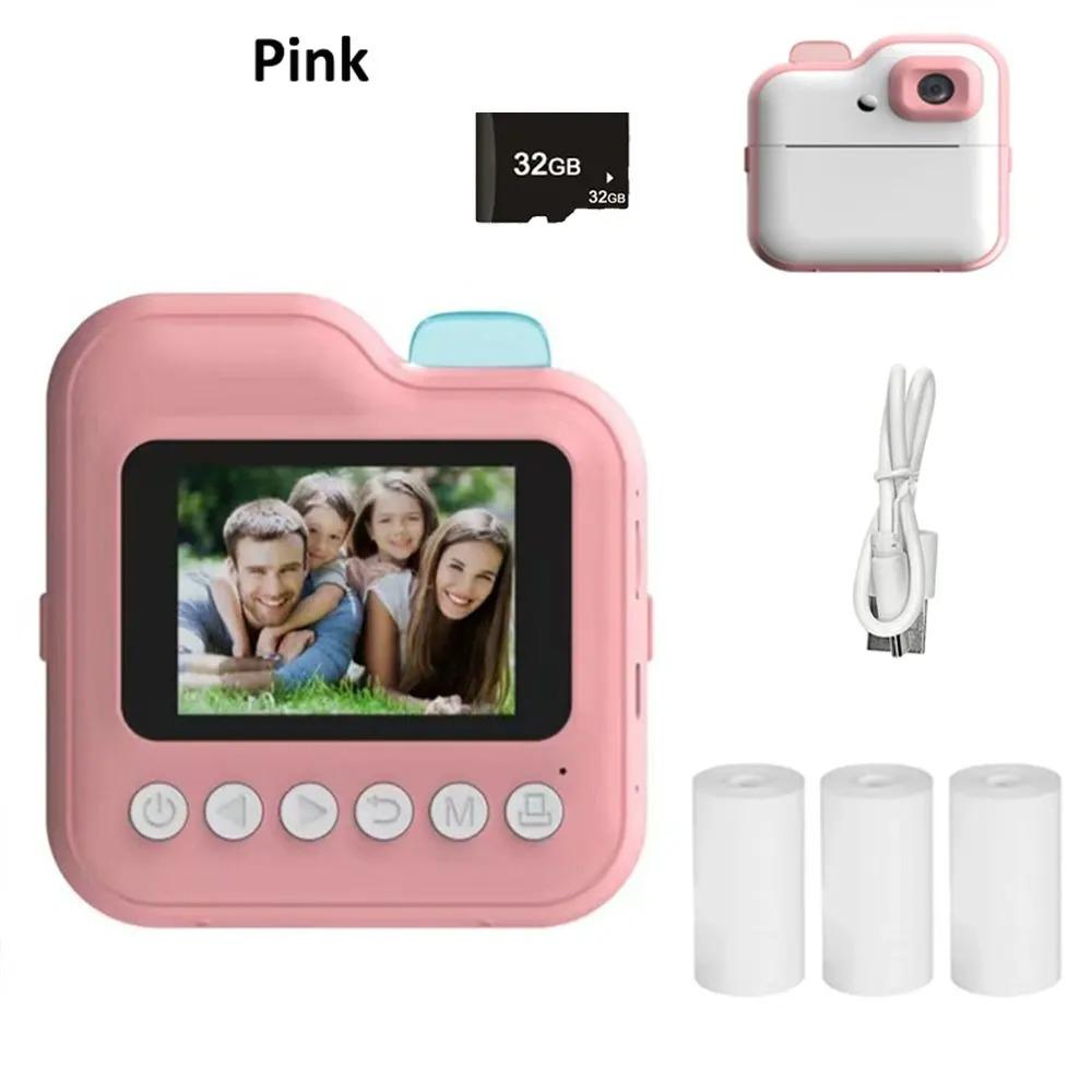 Children Kids Camera Instant Print Mini Digital Video Camera for Kids 1080P HD Screen Outdoor Toy Print Thermal Paper
