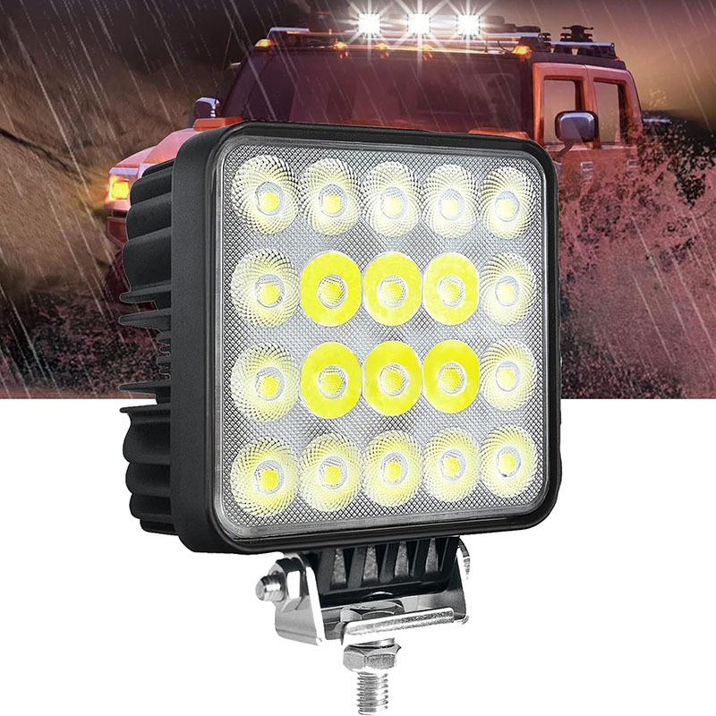 60W Led Work Light 12V 24V Spot Flood Combom Beam Foglight Waterproof Off Road Headlight for Heavy-Duty Equipment Tractor Truck