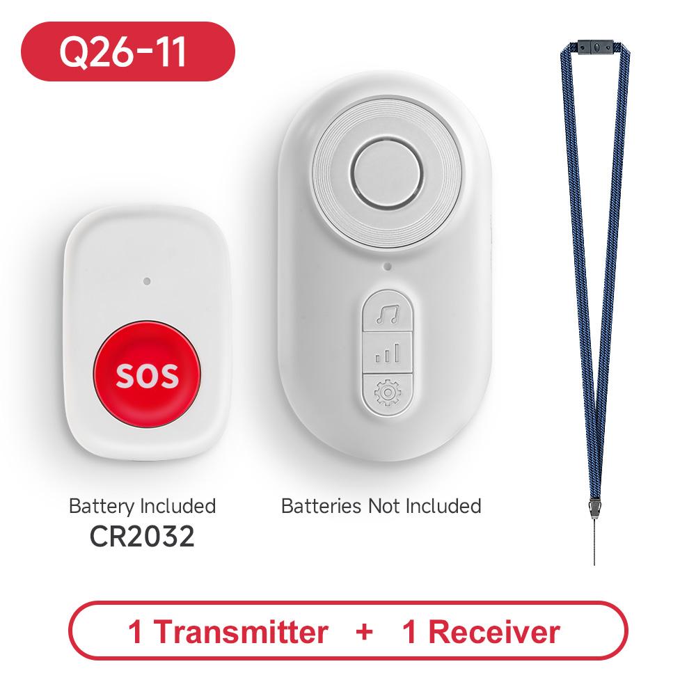 Caregiver Pager Wireless Nurse Call Buttons for Elderly Monitoring SOS Alert System Portable Alarm Call Bell for Nursing Home