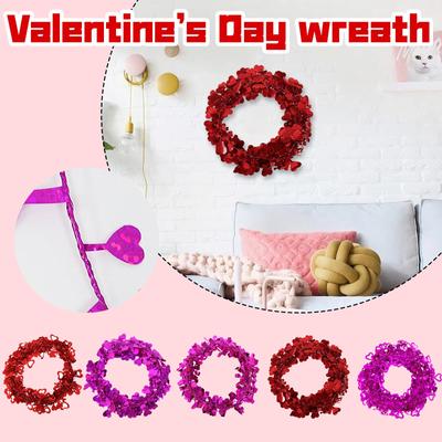 Valentine's Day Color Strip Wedding Party Decoration Love Heart