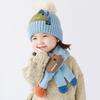 2Pcs Korean Style Children Hat Scarf Set Thickened Kid Pullover Cap  Outdoor Activities
