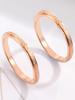 Rose Gold Korean-Style Frosted Titanium Steel Couple Rings