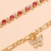 2 Stück/Set Damen Schmetterling Quaste Fußkettchen Armband Strand Schmuck