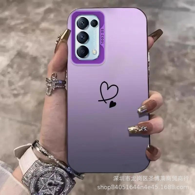 Applicable To Samsung Color Silver Case S24/S25ULTRA Simple Love GalaxyS23/NOTE20 Mobile Phone Case
