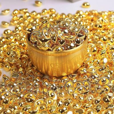 Wealth-Attracting Chinese-Style Gold-Plated Silver Ingots - Living Room/Office Ornament, Color-Preserving, No Fade.