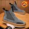 Sztuczny zamsz męskie botki do kostki ciepłe męskie buty typu Chelsea Slip-On bawełniane buty śnieżne dla mężczyzn retro casualowe buty Botines Para Mujere