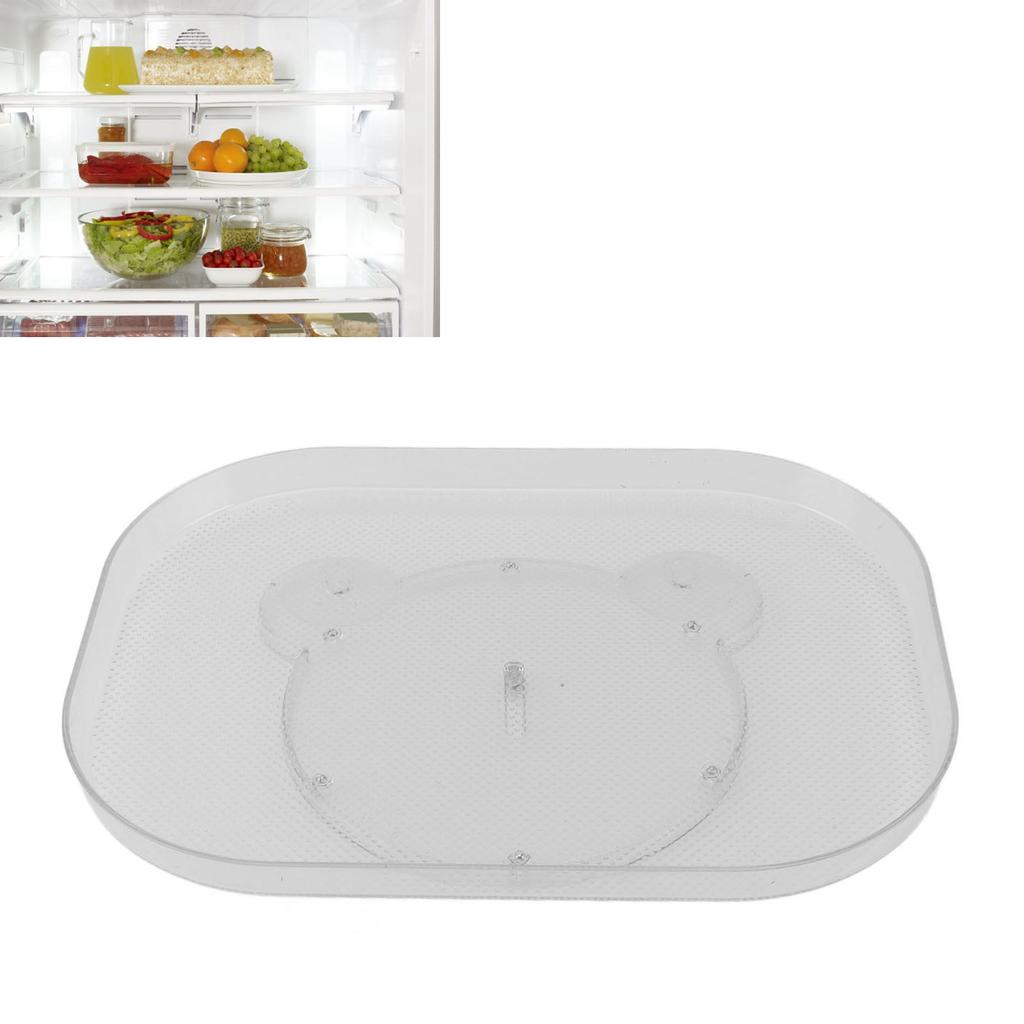 Turntable   for Refrigerator Non Slip Bottom 360 Degree Rotating Storage Tray for Snacks Spices Drinks Bear Type