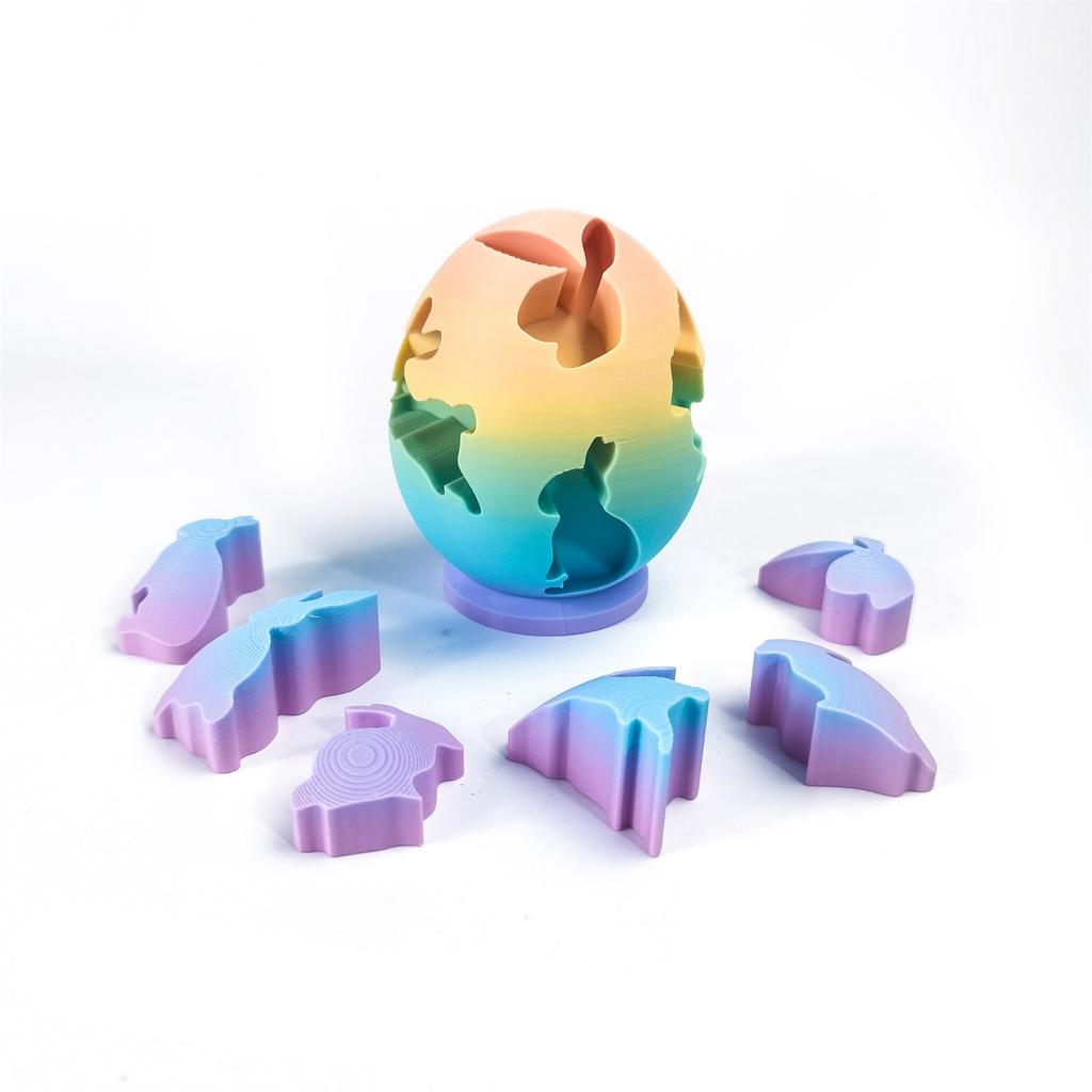 3d Printed Toy Egg Puzzle Building For Children Gift Home Decor Pieces