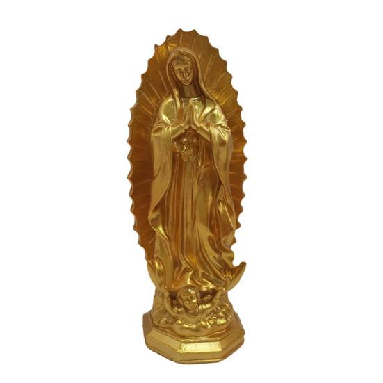 Decorative Holy Figures for Desk Our Lady of Guadalupe Mexico Sculpture Statue, Resin Virgin Mary Figurine, Baptism Souvenirs Religious