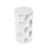 Revolving Shoe Rack, Multifunctional Shoe Cabinet with 5 Tiers, Round Rotating Shoe Rack 360-Degree Rotation, Height 115 Cm, Width 60 Cm, White