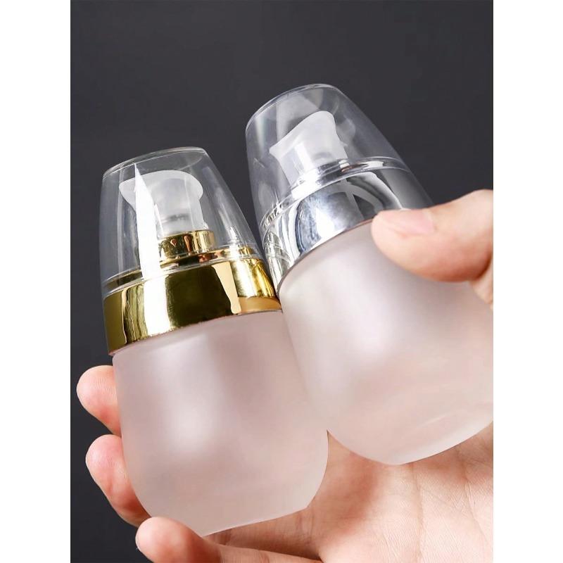 Kosmetischer nachfüllbarer Behälter, Glasflasche mit Deckel für Lotion und Creme, Reise-Aufbewahrungsbehälter, Tragbare Spenderflasche für Hautpflegeprodukte