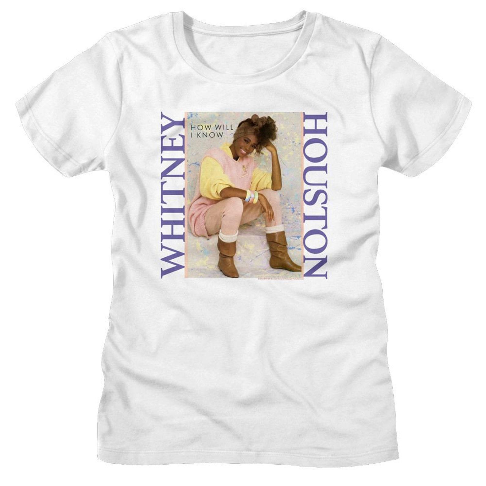 Whitney Houston Pastel How Will I Know White Women s T-Shirt S