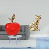 Ceramic Cat Figurine Sculpture Home Decoration Animal Ornament Artwork for Cafe Study Room Fireplace