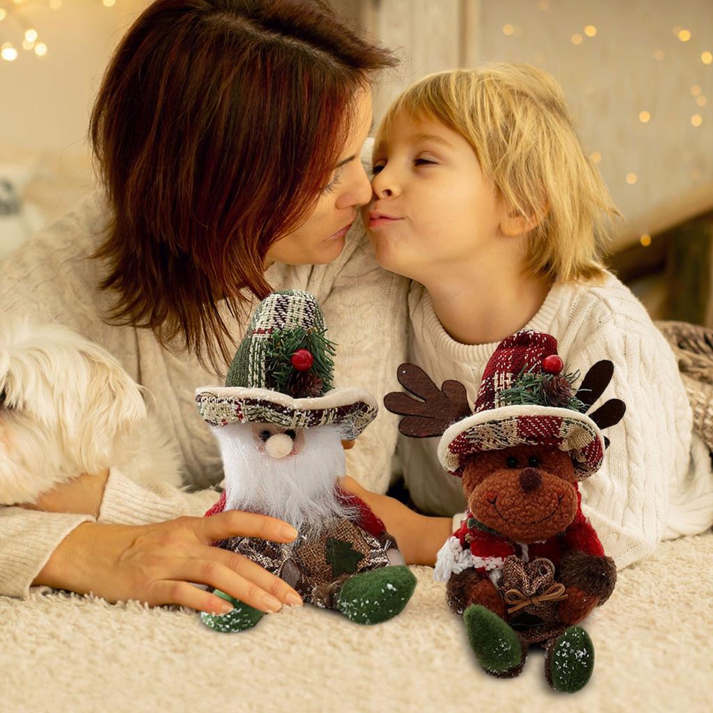 Christmas Tree Decoration Pendant With Top Hat And Snowman Figurine