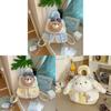 Plush Cartoon Bear Dog Bunny Backpack For Teens With Drawstring Closure And Vintage Details