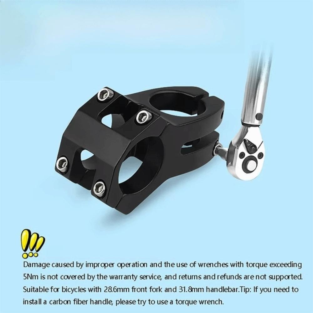 Aluminum Zinc Zinc Alloy Mountain Bike Stem 25.4/31.8mm Pipe Bike Riser Stem Bicycle Riding