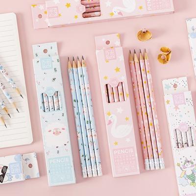 10 teile/satz Cartoon Niedlichen Tier Bleistifte HB Bleistift Set kinder Zeichnung Bleistifte mit Radiergummi