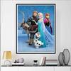 Disney Diamond Painting Frozen Characters Ice and Snow Theme Illustration Cute DIY Rhinestone Mosaic Cross Stitch Kit - Embroidery Gift for Home Decor