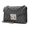 New MICHAEL KORS Rose Leather Shoulder Bag, Portable Crossbody Bag Women's Dark Gray 35F0SXOC5T-HEATHER-GREY
