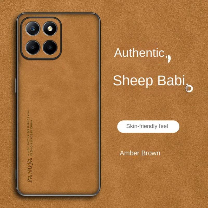 Sheepskin Leather Phone Case For Honor X8C X8B X9C Smart X7C Magic7 Lite 7pro X60 Pro Matte Silicone Shockproof Protection Cover