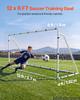 VEVOR Soccer Goal 3.66 x 1.83 m Soccer Goal for Backyard with Iron Frame PE Net, Portable & Durable Set, High-Strength Net, Ground Stakes, Straps