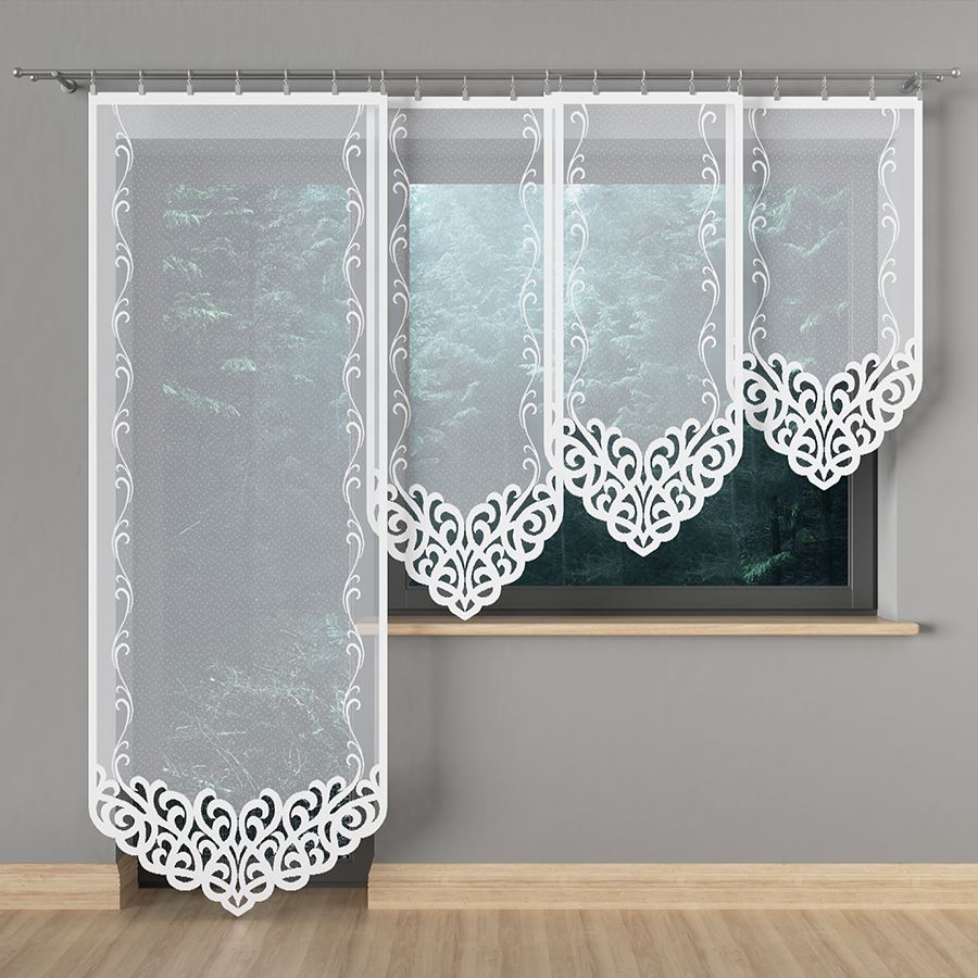 ARUN - Ready-made Jacquard Panel - 250x90 Cm - White