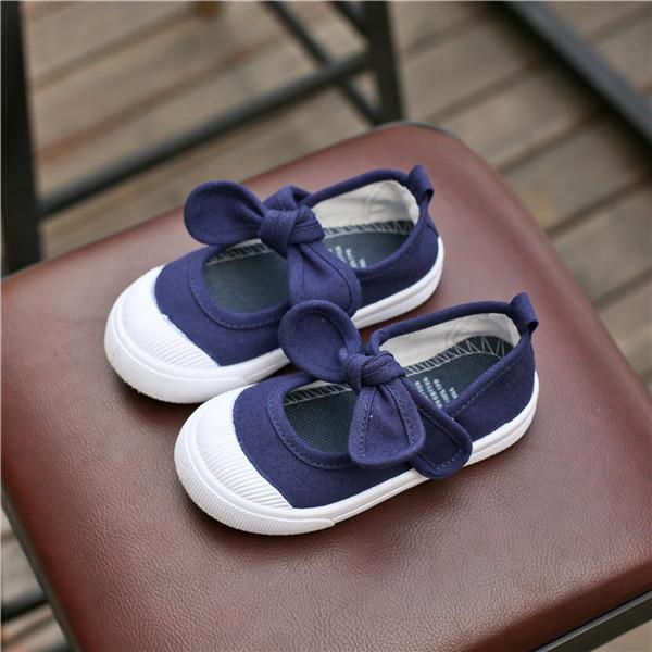 

Новая детская обувь для девочек, парусиновые туфли, модный бантик, удобная детская повседневная обувь, кроссовки, обувь принцессы для малышек, размеры 21-35 21