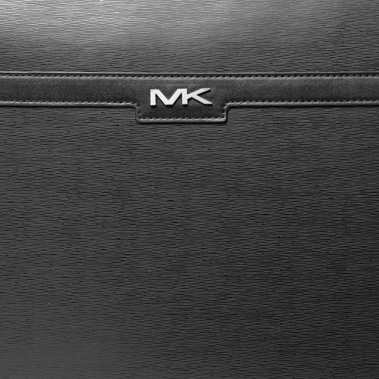 Michael Kors MK Cooper Letter Metal Accent Zipper Closure Briefcase Men Briefcase Black 37F3COLU1U-BLACK