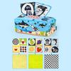 Tissue Box Toddler  Toy Babies Sensory Toy with Crinkle Paper & Rainbow Dance Scarves Infants Learning Toy