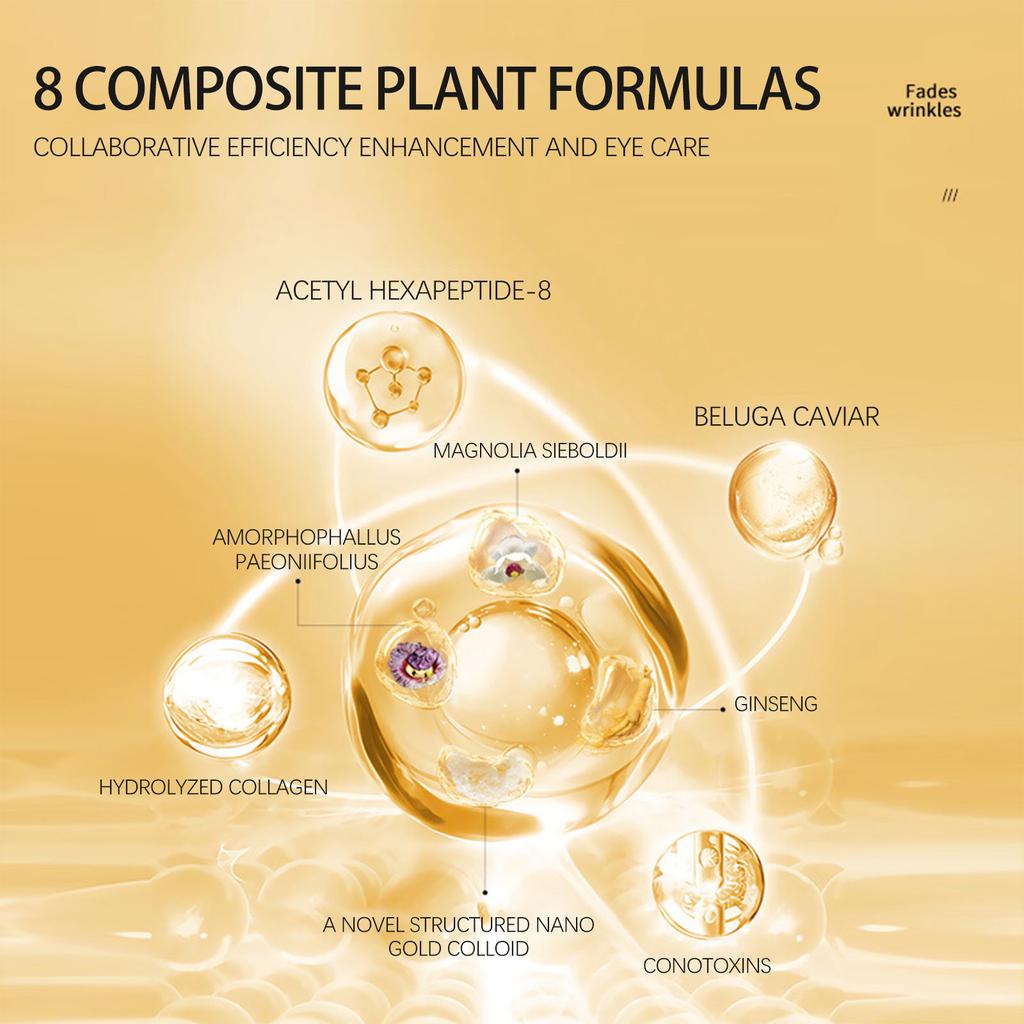 Eye Mask For Dark Circles PuffinessAnti-AgingAnti-Wrinkle With Hyaluronic And CollagenEye Care Eye Patches For All Skin Types 30ml