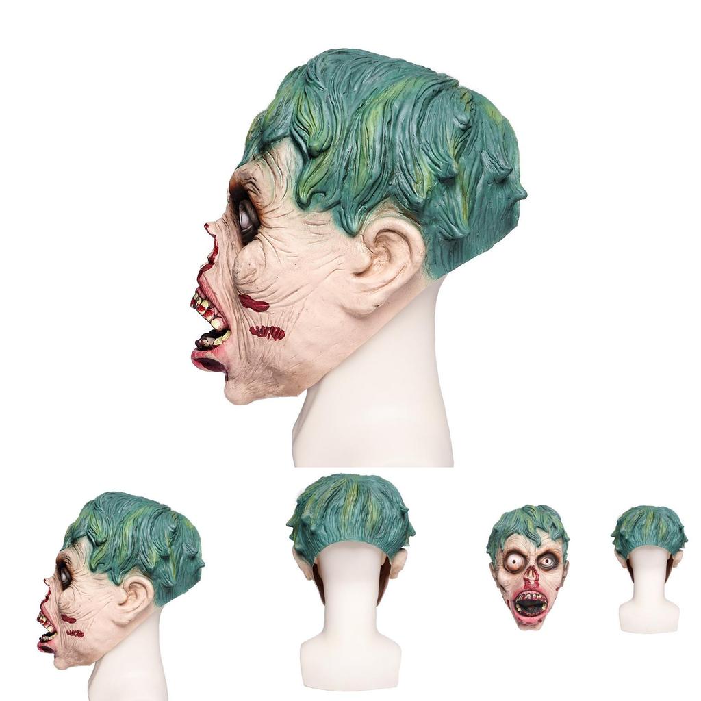 Spooky Rotten Face Zombie Latex Mask For Halloween Party And Haunted House Props