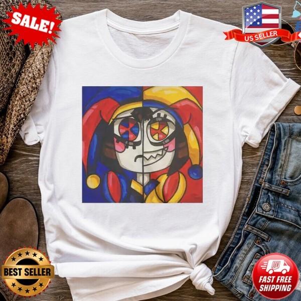 NEW The Amazing Digital Circus Pomni Fan T-Shirt | Colorful Cartoon Characters