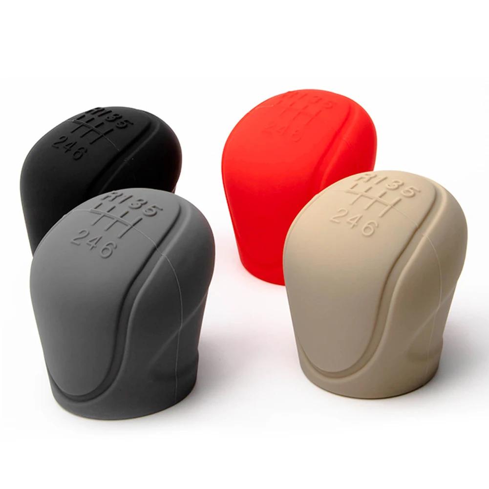 Car Silicone Gear Shift Knob Cover Gear Shift Non-Slip Grip Handle Protective Covers Manual 6 Speed Car Interior Accessories