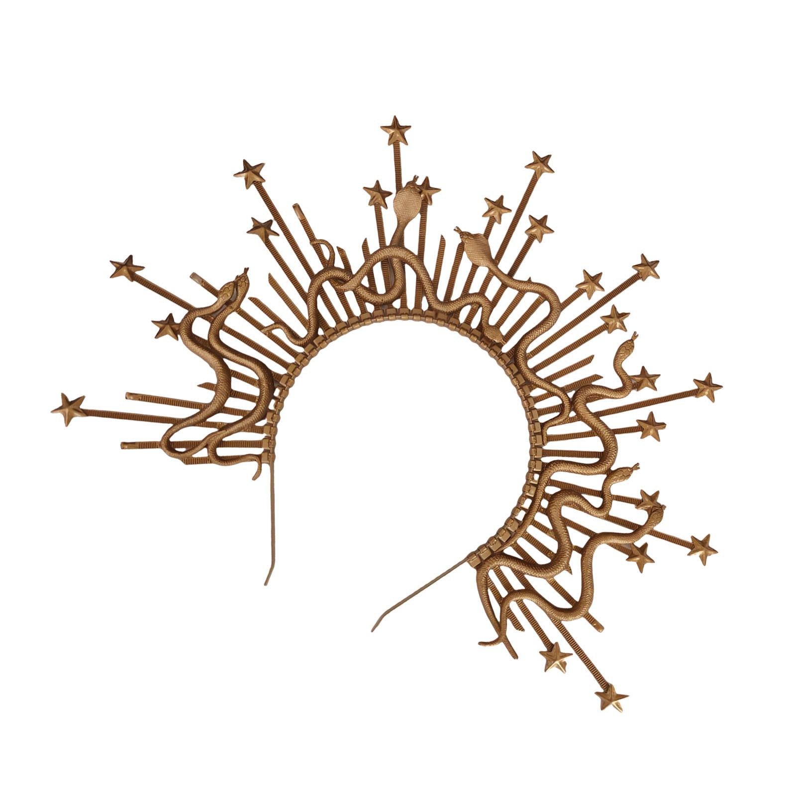 

Goddess Inspire Medusas Crown Snake Headband Fashion Accessory for Themed Parties and Cosplay Event Daily Casual Wear темно-сірий колір