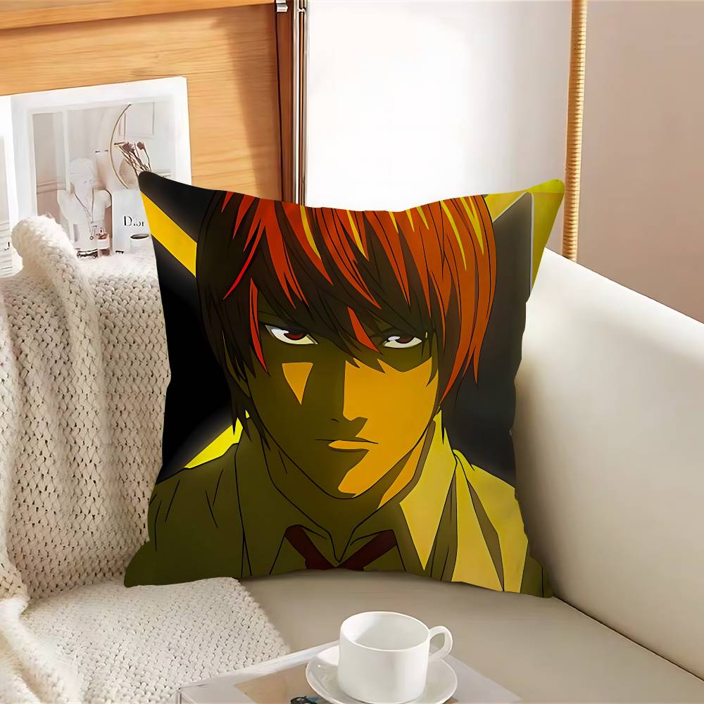 D-Döden Anime N-Anteckning Kuddfodral Avtagbart Tvättbart Kuddfodral – Mjukt Linne för Alla Årstider