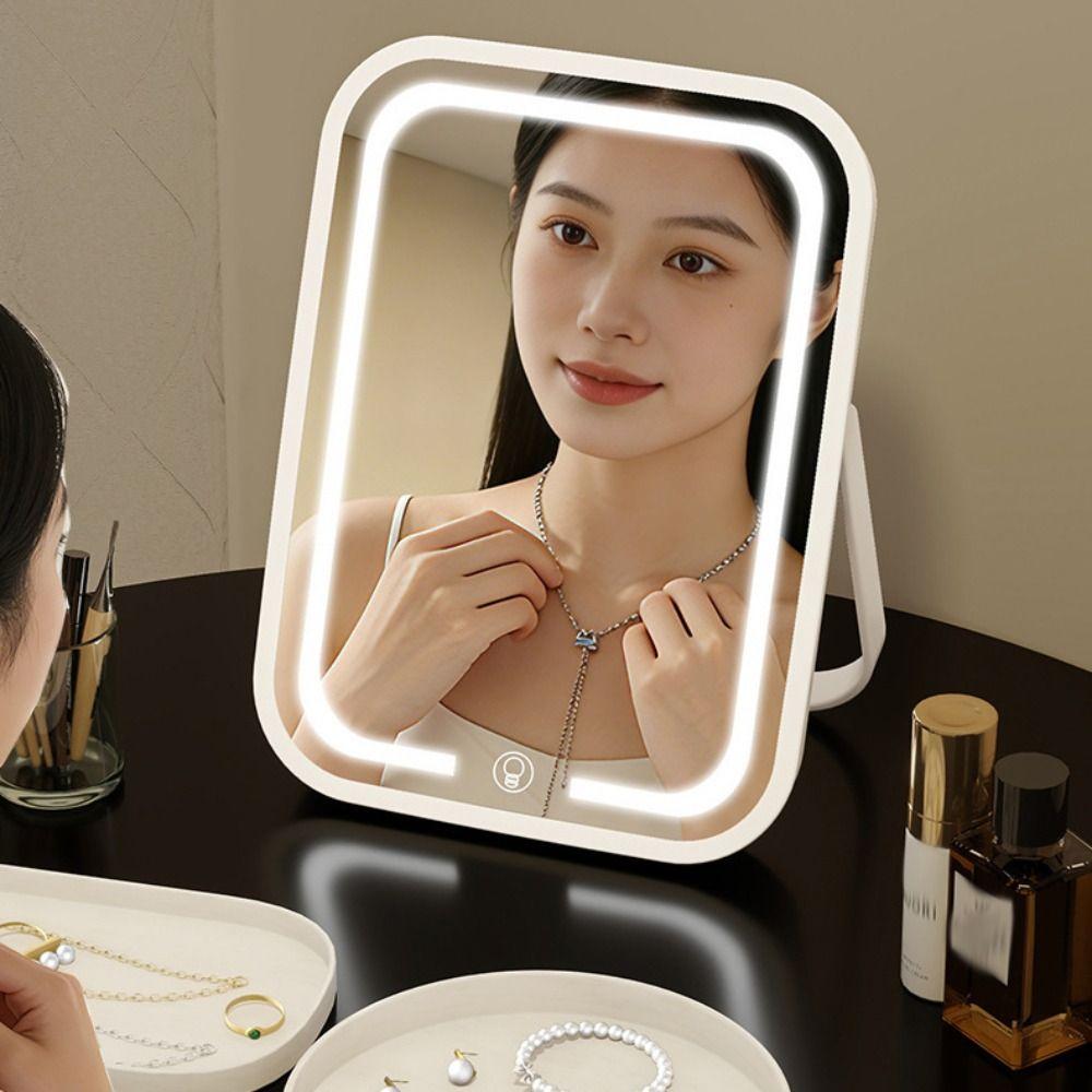 High Definition Rechargeable Makeup Mirror Touch Control Hanging Makeup Mirror Bedroom