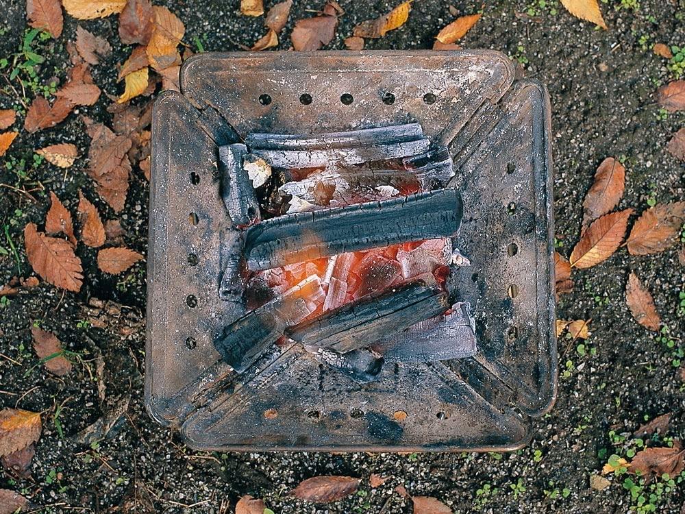 Snow Peak Fire Pit S with Base Plate Ideal for Camping and Outdoors (for 1-2 People) ST-031BP,