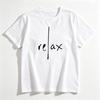 100 Cotton Basic Tee Handwritten Relax Vertical Line Graphic Loose Short Sleeve Minimalist Streetwear Top For Ladies