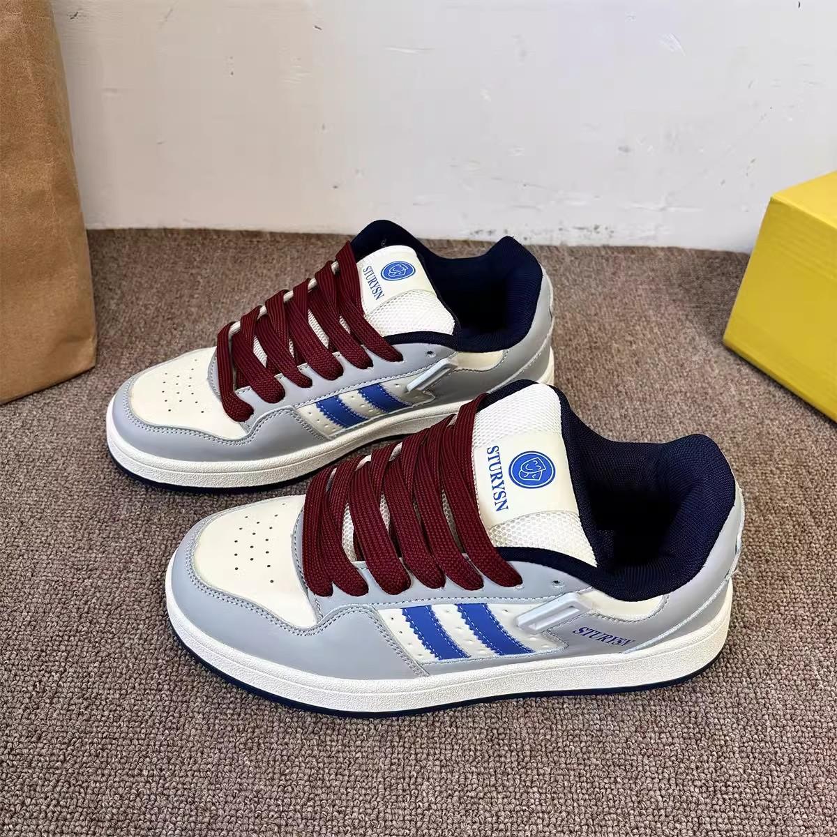 

2025 весна и осень новые ретро низкие туфли цвета клюквы, женская мода tide national tide универсальные туфли для скейтборда 35 бежевый