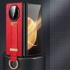 Luxury Wriststrap Stand Leather Case for Honor Magic V6 V5 V3 Metal Ring Holder Stand Protection Cover for Magic V5 MHG-AN00
