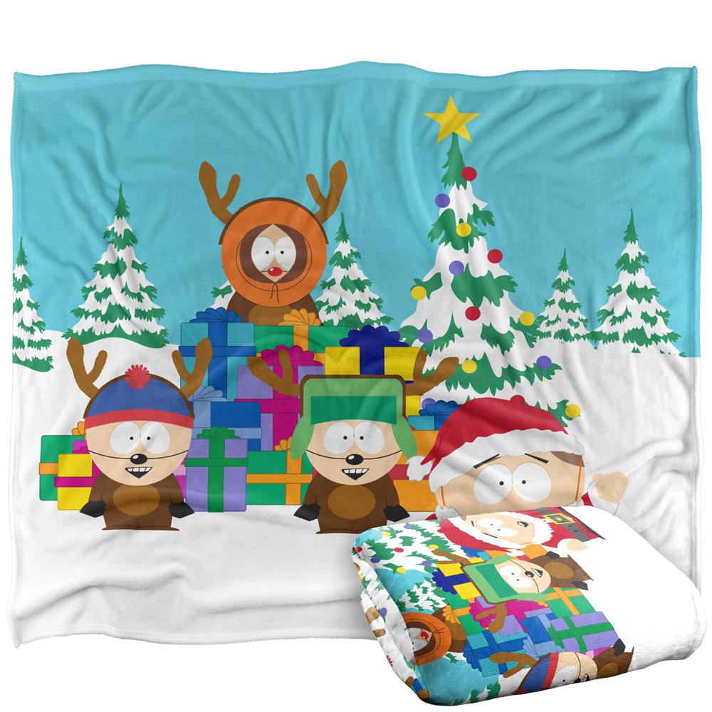 South Park Cartman Santa Silky Reindeer Supersoft Blanket