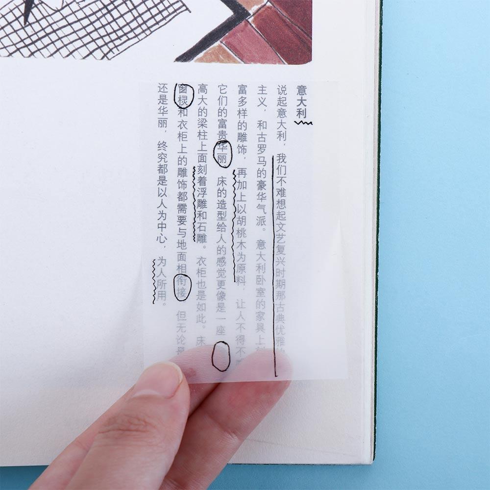 Notepad Stationery Sticker Transparent Sticky Notes Planner Sticker Daily To Do List PET Memo Pad