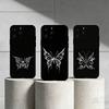 G-Gothic Butterfly Phone Case For iPhone 17,16,15,14,13,12,11 Plus,Pro Max,SE4Soft Silicone Black Cover