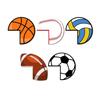 xiaobudian Door Frame Sticker, Sports Corner Protector, Basketball Football Baseball Rugby Self-Adhesive Sign for Fans Boys Rooms Home Decor