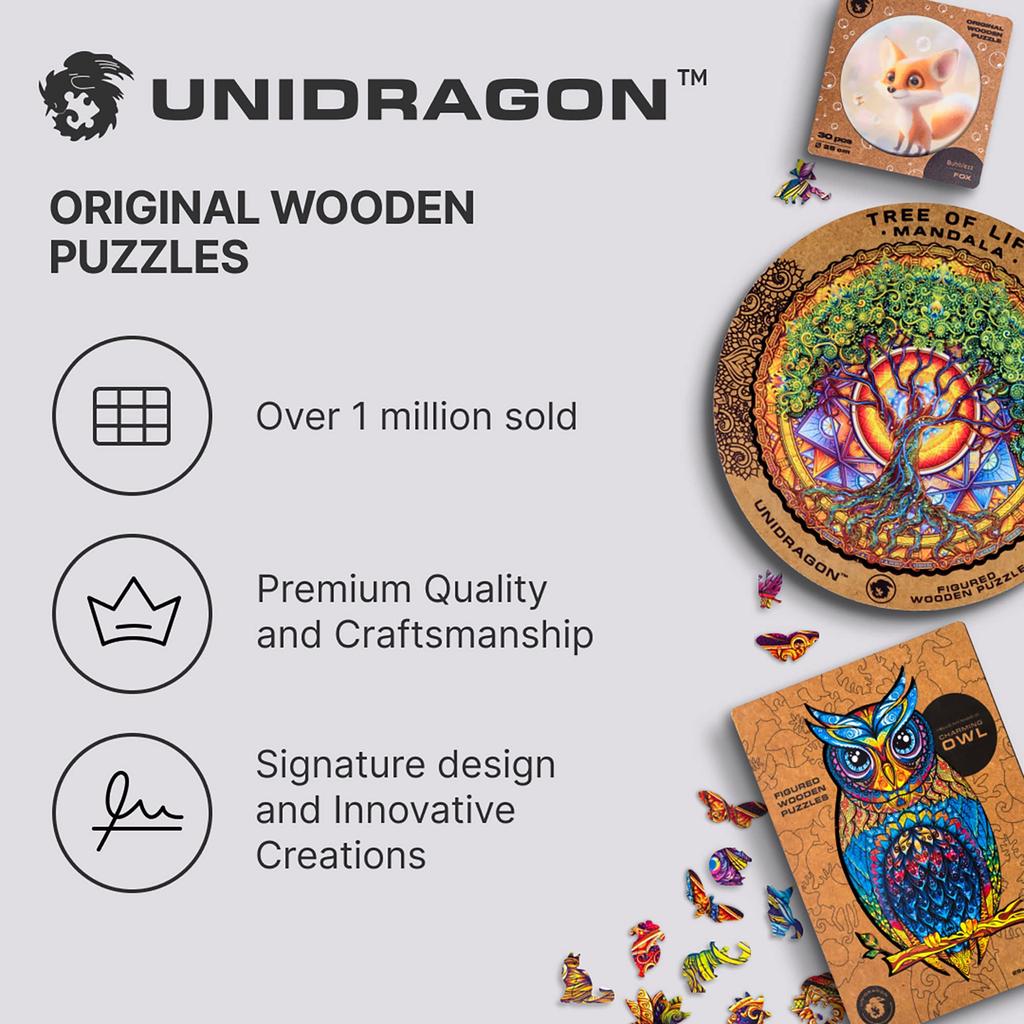 UNIDRAGON Wooden Puzzle QUEZZLE Series Part 1 250 Pieces ~Amazing Cappadocia~