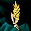 Elegant Wheat Lapel Pin Women's Fashion Statement Crystal Brooches Wheat Brooch