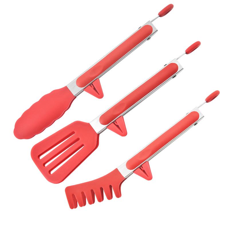 Silicone Food Portioning Tongs for Barbecue, Steak, Bread, and Buffet