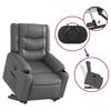 Recliner with Rising Aid Gray Artificial Leather