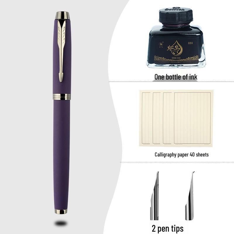 High-End Calligraphy Fountain Pen with Hard Nib for Artistic Writing, Practice & Signature - Ideal for Adults and Men