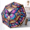 1pc Butterfly Mandala Art Folding Umbrella, Durable, Suitable for Outdoor Activities or Rain, Suitable for Commuting Yy251027064